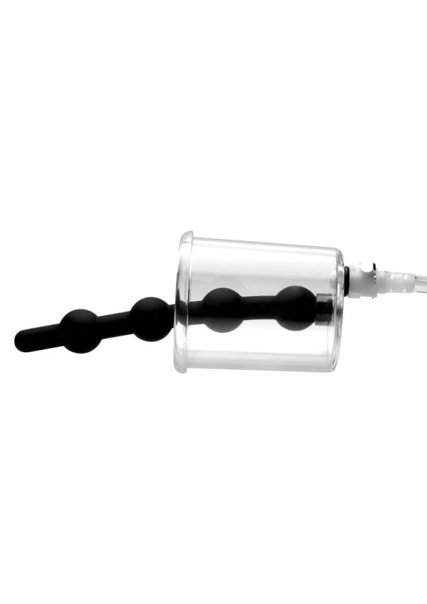 Tom Of Finland Rose Bud Cylinder w/ Beaded Silicone Insert - Black