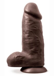 Au Naturel Chub Dildo with Suction Cup 10in - Chocolate