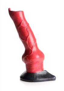 Creature Cocks Hell-Hound Canine Penis Silicone Dildo 7.5in - Red/Black