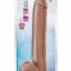 Au Naturel Daddy Sensa Feel Dual Density Dildo with Balls 14in - Caramel