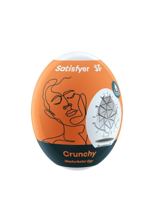 Satisfyer Masturbator Egg Single (Crunchy) - Orange