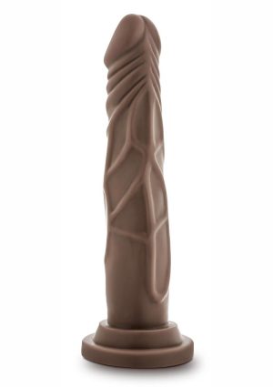 Dr. Skin Platinum Collection Dr. Carter Silicone Dildo with Suction Cup 7.5in - Chocolate