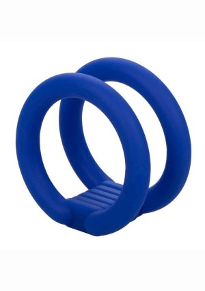 Admiral Dual Silicone Cock Cage - Blue