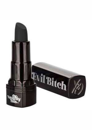 Naughty Bits Evil Bitch Lipstick Rechargeable Silicone Vibrator - Black