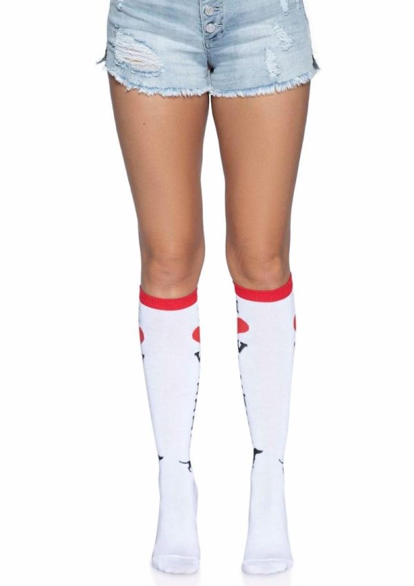 Leg Avenue Weiner Dog Knee Highs - O/S - Multicolor