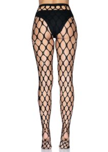 Leg Avenue Rhinestone Jumbo Pothole Net Tights - O/S - Black