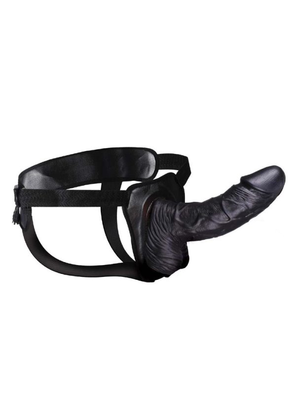 Erection Assistant Hollow Strap-On 8in - Black