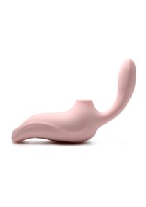 Shegasm 3-Way Elixir Rechargeable Silicone Sucking and Pulsing Vibrator - Pink