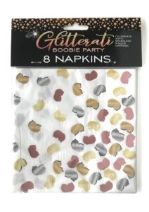 Glitterati Boobie Party Napkins (8 per Pack) - Multicolor