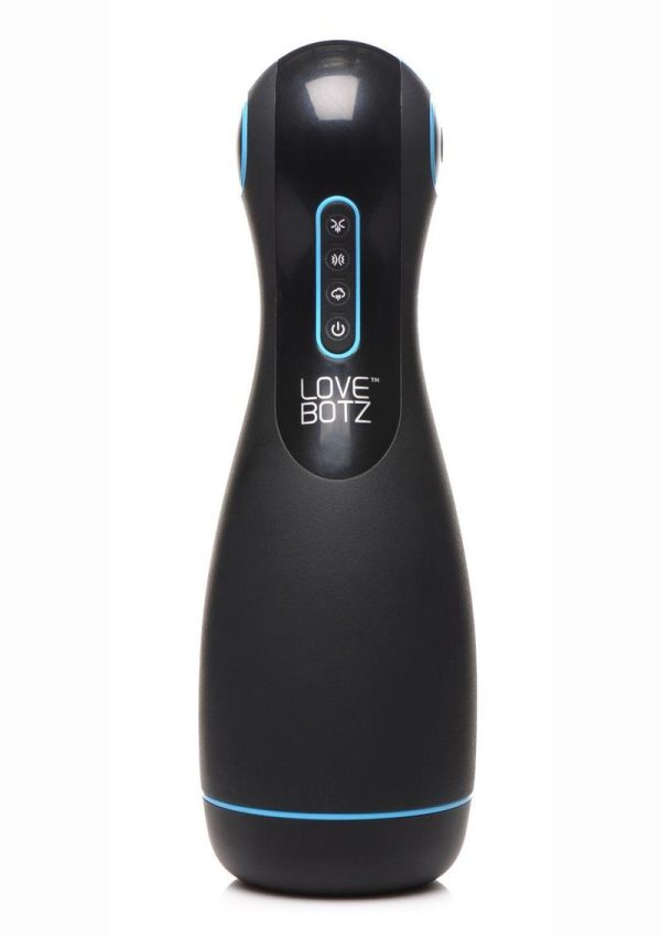 LoveBotz Auto Milker Extreme Rechargeable 16X Sucking Masturbator - Black/Blue