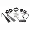 Master Series Master of Kink PU Leather Deluxe Bondage Set (7 piece) - Black