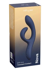 We-Vibe Nova 2 Rechargeable Silicone Rabbit Vibrator - Midnight Blue