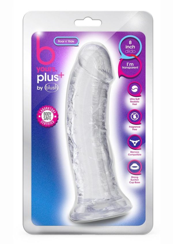 B Yours Plus Roar n` Ride Realistic Dildo 8in - Clear