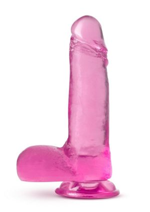 B Yours Plus Rock n` Roll Realistic Dildo with Balls 7.25in - Pink