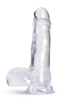 B Yours Plus Rock n` Roll Realistic Dildo with Balls 7.25in - Clear