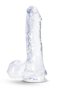 B Yours Plus Ram n` Jam Realistic Dildo with Balls 8in - Clear