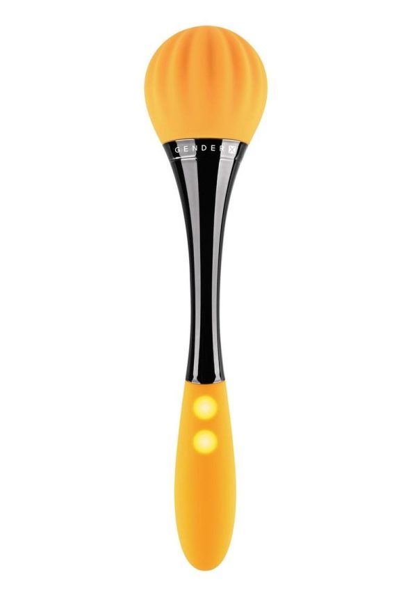 Gender X Sunflower Silicone Rechargeable Dual End Vibrator - Yellow/Black