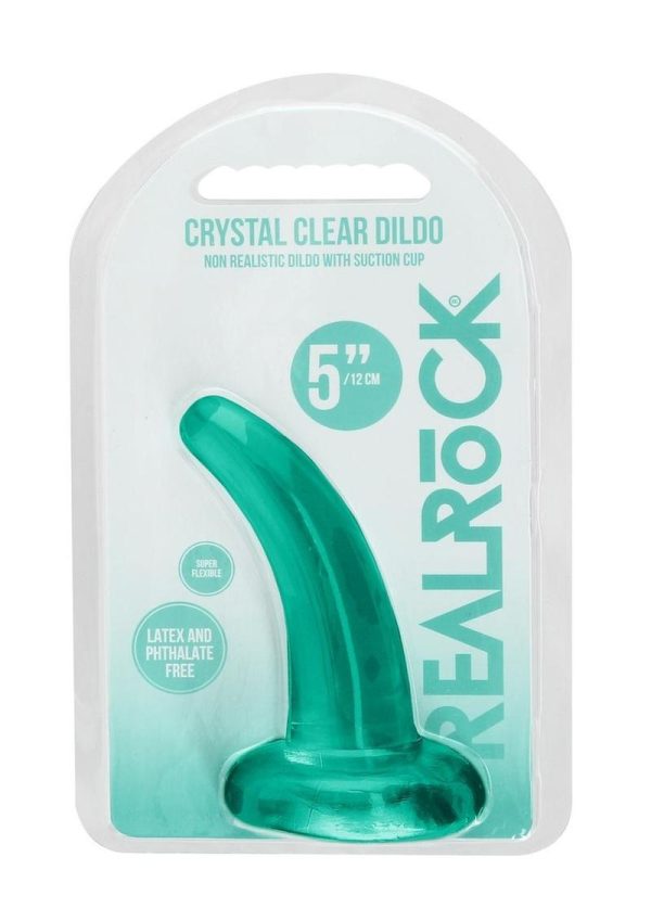 RealRock Crystal Clear Dildo with Suction Cup 5in