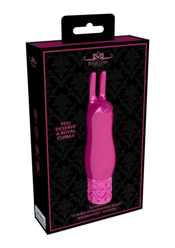 Royal Gems Elegance Silicone Rechargeable Bullet - Pink