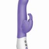 The Rabbit Company The Vibrating Dual Stim Butterfly Silicone Rechargeable Rabbit Vibrator - Purple