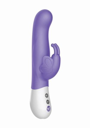 The Rabbit Company The Vibrating Dual Stim Butterfly Silicone Rechargeable Rabbit Vibrator - Purple