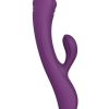 Bunny and Clyde Rechargeable Silicone Rabbit Vibrator - Purple Rain