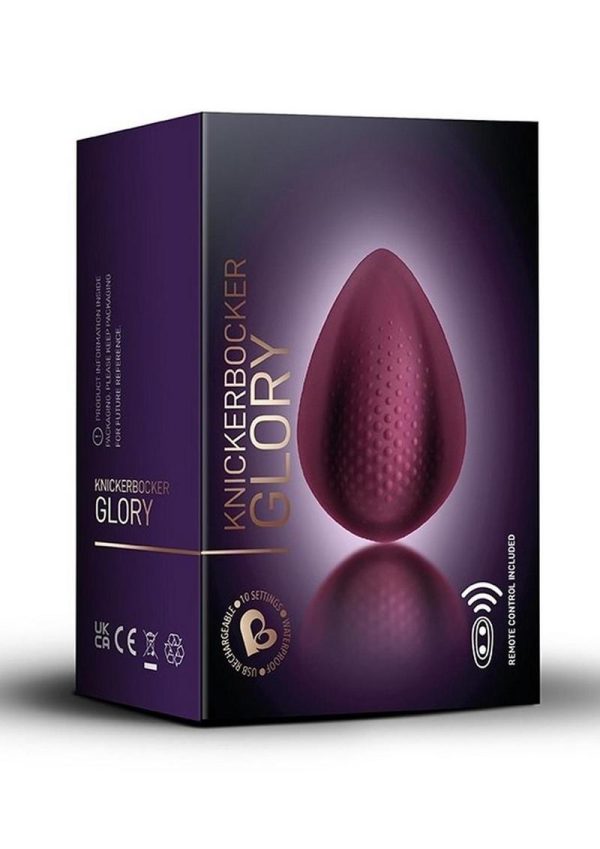 Knickerbocker Glory Rechargeable Silicone Clitoral Stimulator with Remote Control - Red/Purple