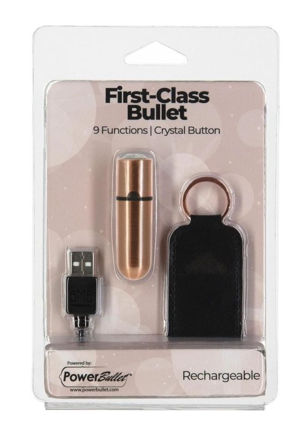 PowerBullet First Class Rechargeable Mini Bullet with Crystal - Rose Gold