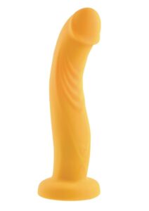 Gender X Sweet Embrace Rechargeable Silicone Dual Vibrating Strap-On with Remote Control - Yellow/Black