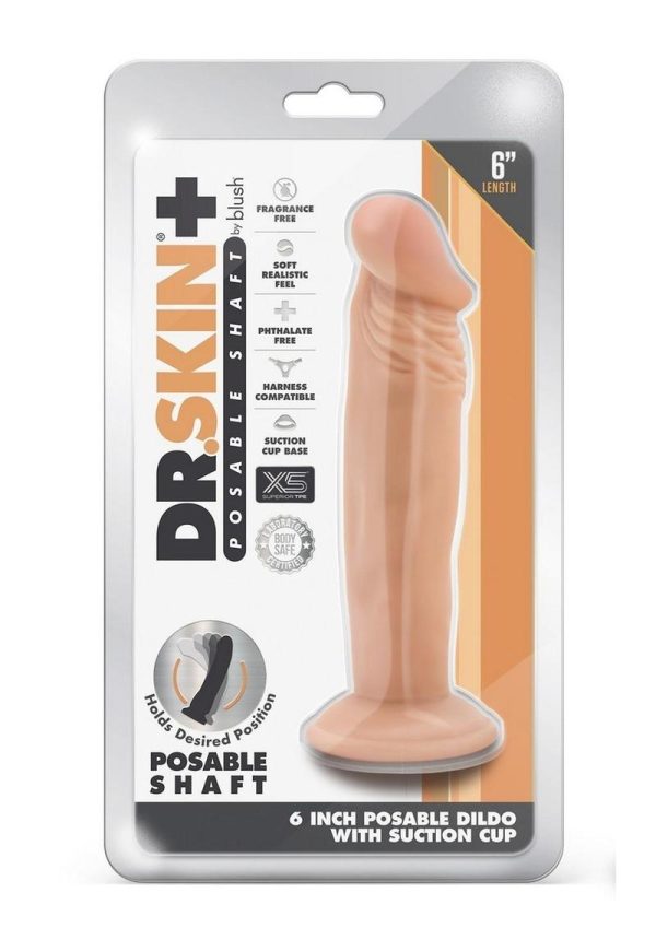 Dr. Skin Plus Gold Collection Posable Dildo 6in - Vanilla