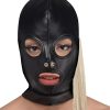 Strict Blonde Ponytail Bondage Hood - Black