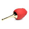 Inmi Bloomgasm Flutter Rose Rechargeable Silicone Sucking Rose with Butterfly Teaser - Red/Gold