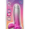B Yours Sugar Magnolia Dildo 7in Fuschia - Pink/Clear
