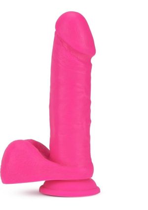 Neo Dual Density Dildo 8in - Neon Pink