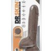 Dr. Skin Platinum Collection Silicone Dr. Mason Dildo with Balls and Suction Cup 9in - Chocolate