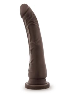 Dr. Skin Plus Gold Collection Posable Dildo with Suction Cup 9in - Chocolate