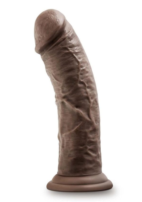 Dr. Skin Plus Gold Collection Thick Posable Dildo with Suction Cup 8in - Chocolate