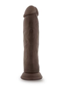 Dr. Skin Plus Gold Collection Thick Posable Dildo with Suction Cup 9in - Chocolate