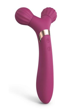 Fireball Rechargeable Silicone Body Massager and Vibrator - Plum Star