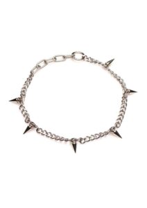 Master Series Punk Spiked Necklace - Silver