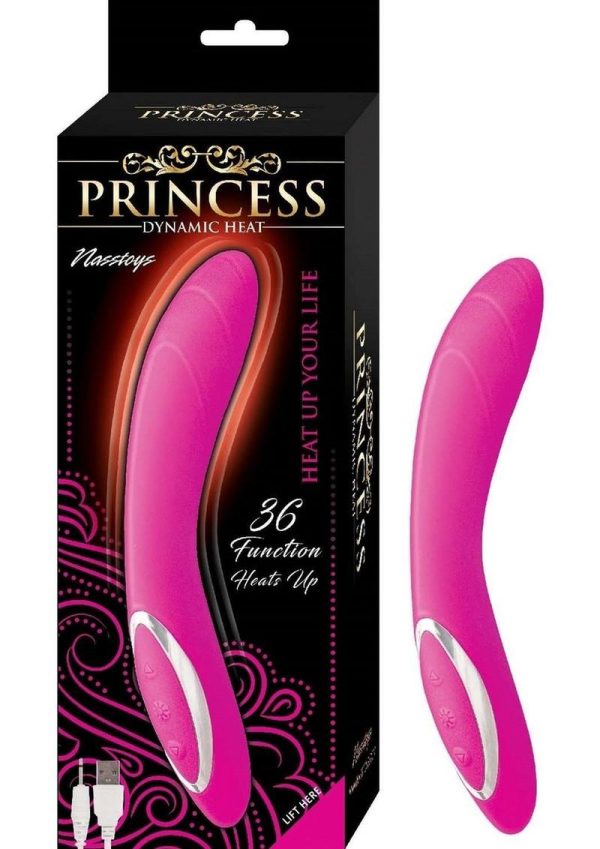 Princess Dynamic Heat Rechargeable Silicone Vibrator - Pink