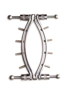 Master Series Spread `Em Poker Stainless Steel Labia Clamp with Adjustable Pressure Screws