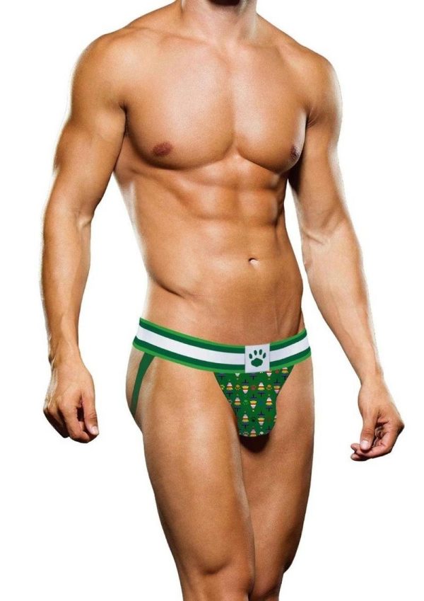 Prowler Christmas Tree Jock - XXLarge - Green/Rainbow