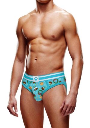 Prowler Christmas Pudding Brief - Medium - Blue/White