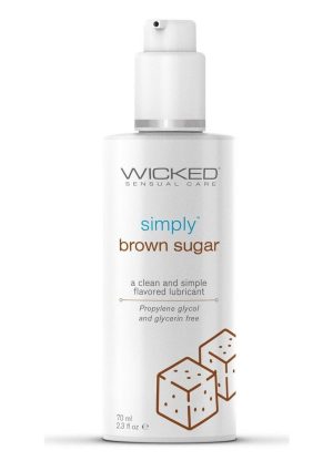 Wicked Simply Water Based Flavored Lubricant 2.3oz - Brown Sugar