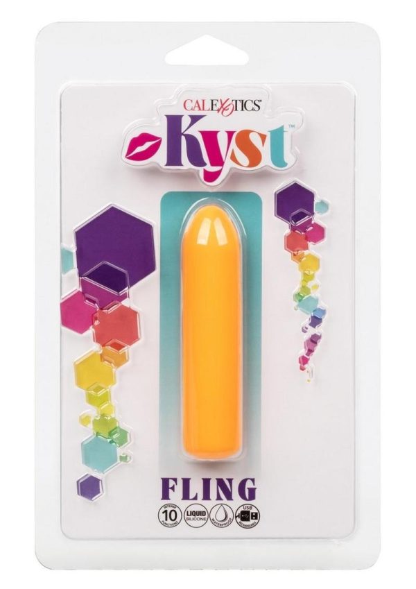 Kyst Fling Rechargeable Silicone Bullet Massager - Orange