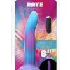 Addiction Rave Silicone Glow In The Dark Dildo 8in - Blue/Purple