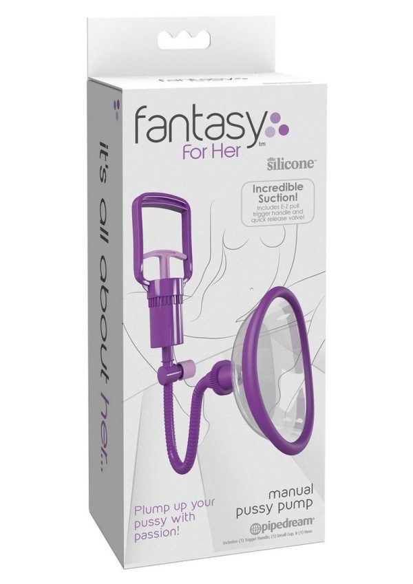 Fantasy For Her Manual Pussy Pump - Purple/Clear