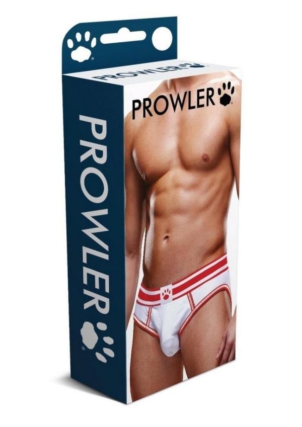 Prowler White/Red Open Brief - Large