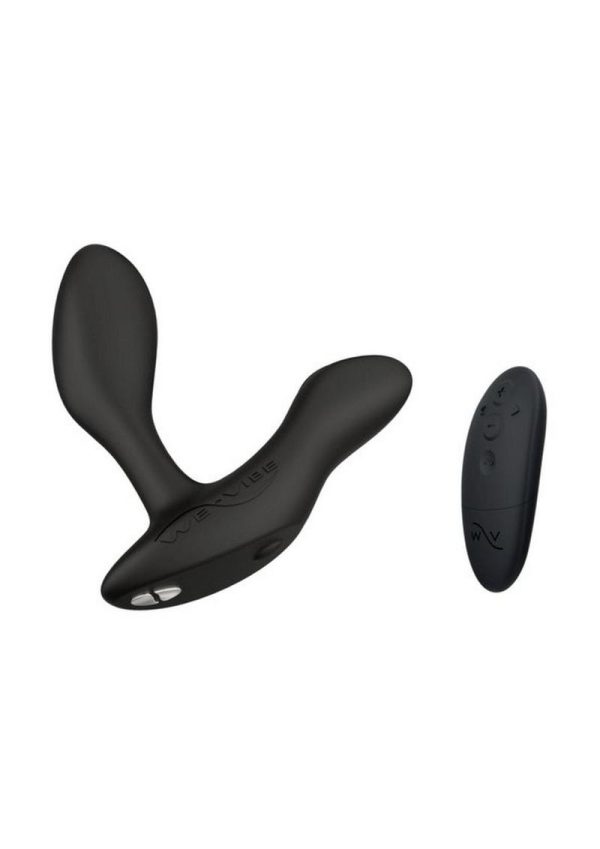 We-Vibe Vector+ Rechargeable Silicone Vibrating Prostate Massager with Remote Control - Charcoal Black